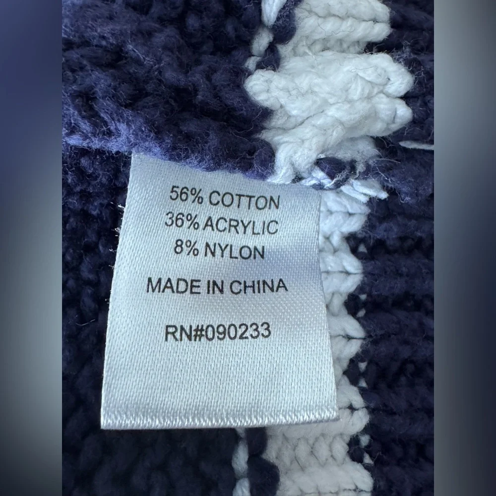 La Hearts Red, White, and Navy Cowl Sweater - Picture 7 of 7